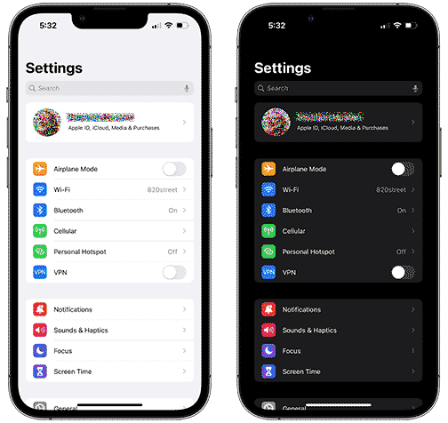 dark mode examples